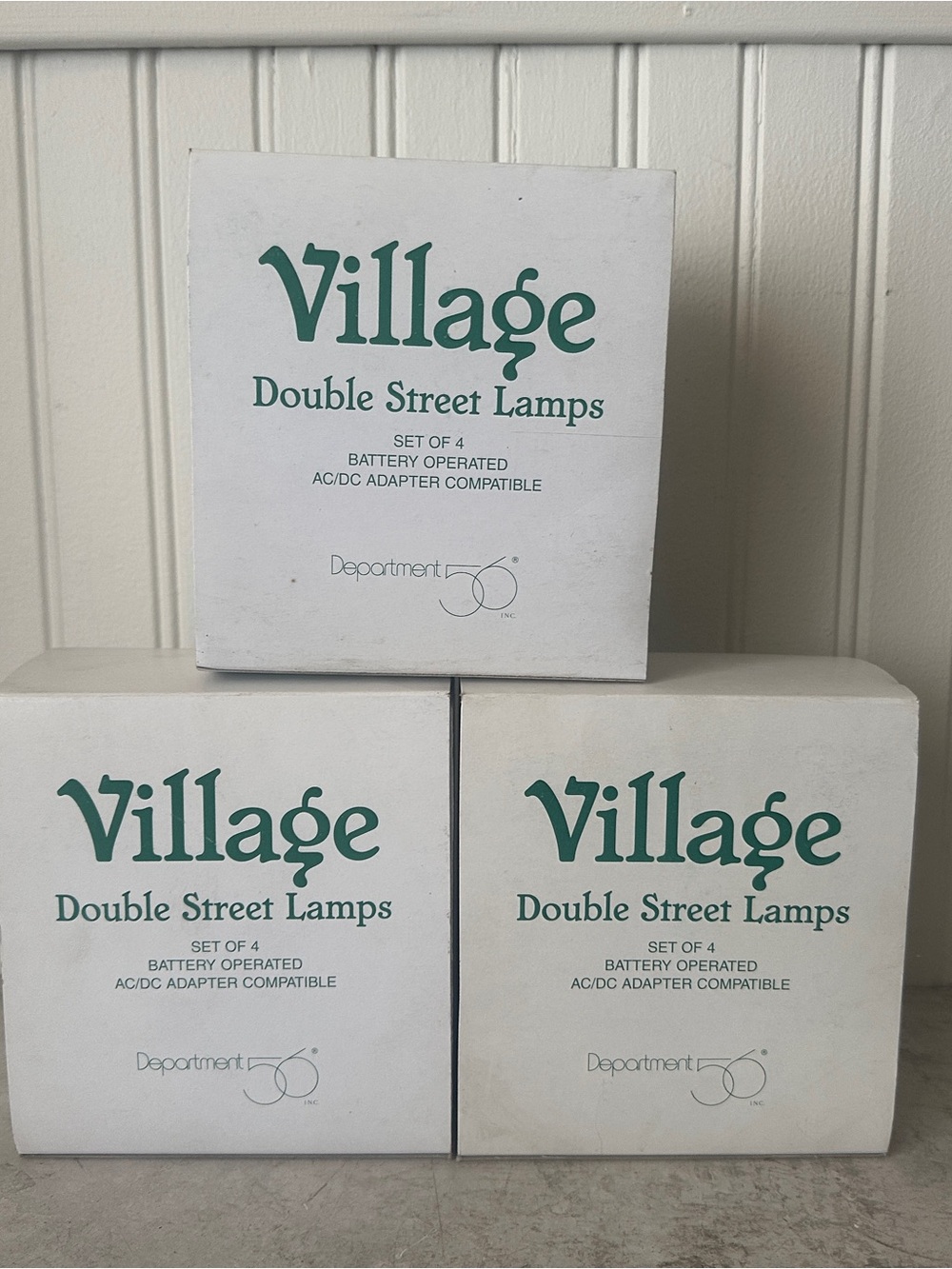 Department 56 Village Accessories Double Street Lamps Set of 3 Boxes #59960